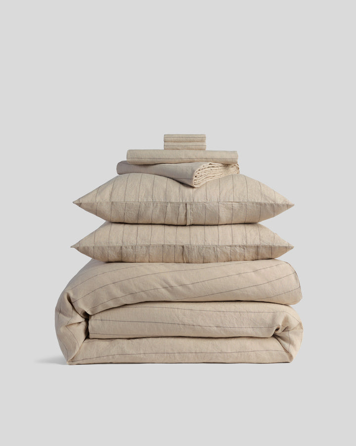 Linen Bundle - Bone Stripe K/CK
