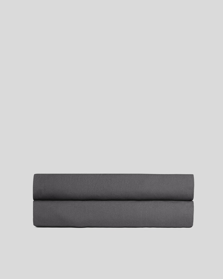 Percale Fitted Sheet - FINAL SALE (Slate)